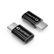 SONERO USB-C adapter, USB-C: Han - USB-Micro B: Hun, Sort