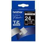 BROTHER TZ-tape (laminerede) (Kat. 2), 24mm., hvid tekst på sort tape, 8m. pr. rulle (TZ-355              )