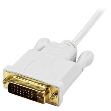 StarTech 3 ft Mini DisplayPort to DVI Active Adapter Converter Cable - 3ft (0.9m) Active mDP to DVI M/M Cable - 1920x1200 - White (MDP2DVIMM3WS) - DisplayPort-kabel - 90 cm (MDP2DVIMM3WS)