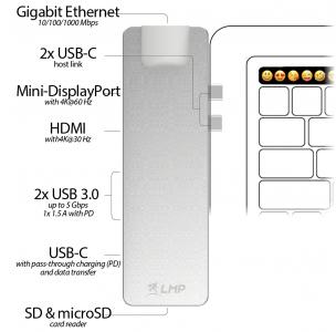 LMP CROPMARK LMP USB-C Compact Dock 4K 8 Port HDMI Mini-DP 4K60Hz etc. (17278)