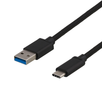 DELTACO USB 3.1 Gen 1 A-C 0,5m 3A/60W Black (USBC-1151)