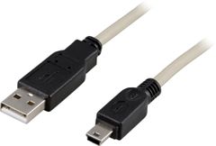 DELTACO USB 2.0 kabel Typ A Hane - Typ Mini B Hane 0,5m