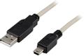 DELTACO USB 2.0 cable Type A Male - Type Mini B Male 1m