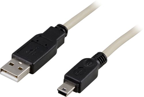 DELTACO USB 2.0 cable Type A Male - Type Mini B Male 1m (USB-24)