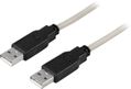 DELTACO USB-cable 3m Black/Grey