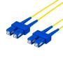 DELTACO Fiber cable SC - SC, duplex, single mode 1m