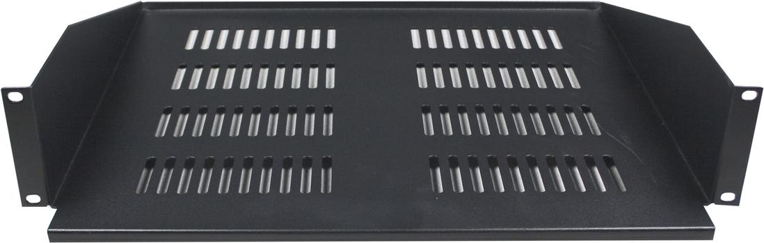 TOTEN 19" fast hylla, 2U, 367mm djup, max 17Kg (sa.0052.031)