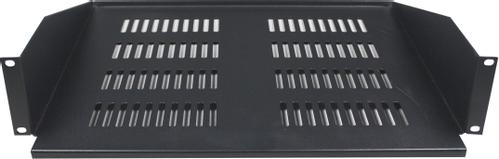 TOTEN 19" fast hylla, 2U, 367mm djup, max 17Kg (sa.0052.031)