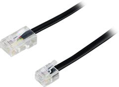 DELTACO Telephone cable - 1 m - black