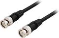 DELTACO Coaxial patch cable BNC male - male, RG59, 75 Ohm, 1m, black