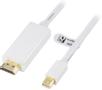 DELTACO Video cable DisplayPort / HDMI 2m White