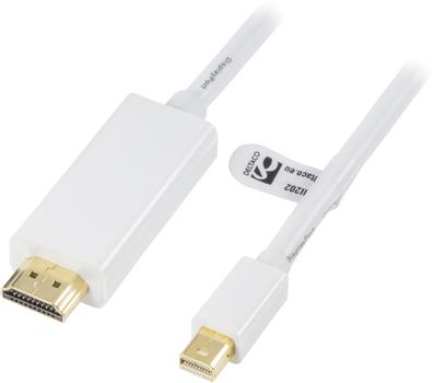 DELTACO Video cable DisplayPort / HDMI 2m White (DP-HDMI202)
