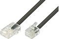 DELTACO Telephone cable 3m RJ-45 Male RJ-11 Male