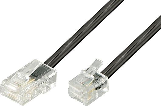 DELTACO Telephone cable 3m RJ-45 Male RJ-11 Male (DEL-1703S)