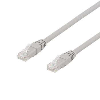 DELTACO U / UTP Cat6a patch cable, LSZH, 1m, gray (TP-61AU)