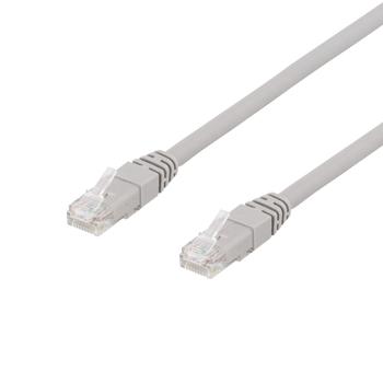 DELTACO U / UTP Cat6a patch cable, LSZH, 2m, gray (TP-62AU)