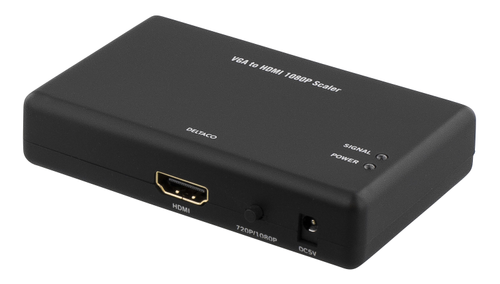DELTACO Signalomformer VGA til HDMI 1080p, lyd (VGA-HDMI2)