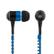 STREETZ Zipper in-ear headset, mikrofon, svarsknapp 1,2m, blå/svart