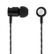 STREETZ in-ear hörlurar med tygklädd kabel, 1,2m kabel, svart