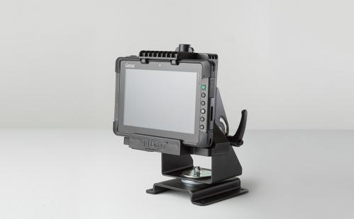 GAMBER-JOHNSON TALL TILT/ SWIVEL DESKTOP MOUNT W/DS56 BASE 7160 0776 TALL CLEV ACCS (7170-0585)