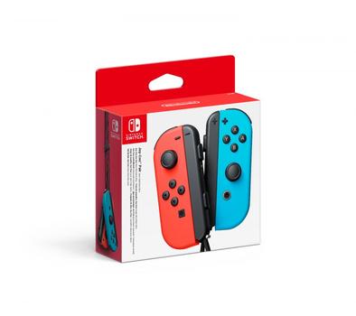 NINTENDO Switch Joy-Con (Neon Red/Neon Blue) Switch, amiibo funktion, handhållet läge, två spelare action, gyroskop (212002)