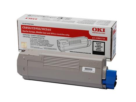 OKI Toner OKI 43865724 C5850/ C5950 8K sort (43865724 $DEL)