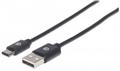MANHATTAN USB 2.0 Typ C-Kabel C-Stecker/A-Stecker 0,5m schw