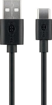 Goobay USB-C Charging and Sync Cable. Black. 1.0m Factory Sealed (45735)