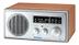 SANGEAN stationär FM/ AM-radio, AUX in, walnut/ silver