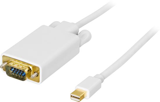 DELTACO DisplayPort cable White 2m (DP-VGA201)