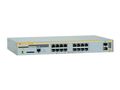 Allied Telesis ALLIED L2+ managed switch, 16 x 10/ 100/ 1000Mbps POE ports, 2 x SFP uplink slots, 1 Fixed AC power supply