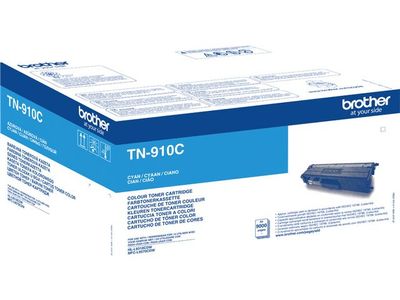 BROTHER TN910C / TN 910C High Capacity Cyan Toner - Lasertoner Cyan (TN910C)