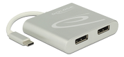 Delock ekstern videoadapter - USB-C->2xDisplayPort