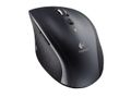 LOGITECH M705 Marathon Mouse - Black - Mus - Laser - 6 knapper - Sølv