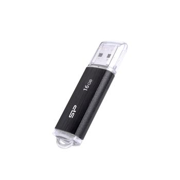 SILICON POWER memory USB Ultima U02 16GB USB 2.0 Black (SP016GBUF2U02V1K)