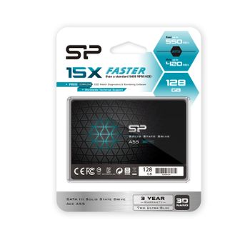 SILICON POWER SSD 128GB  Silicon Power 2,5"" SATAIII A55 7mm Full Cap, Brue (SP128GBSS3A55S25)