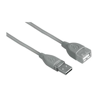 HAMA Kabel USB 2.0 Förlängning Skärmad Grå 1.8m (00045027)