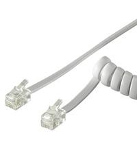 GOOBAY TEL MODU SPIRAL 2m RJ10 WEISS/ WHITE (50246)