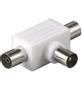 GOOBAY Koax Verteil RF 1xSt-2xBu Plastik