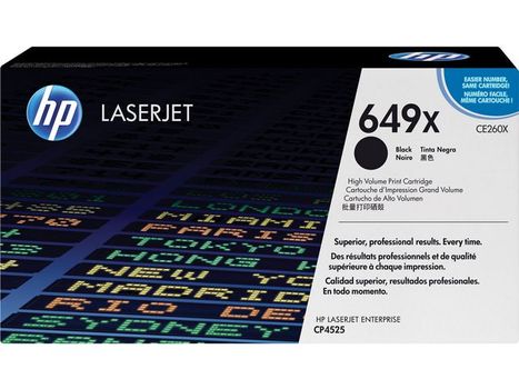 HP 649X original Color LaserJet Toner cartridge CE260X black high capacity 17.000 pages 1-pack (CE260X)
