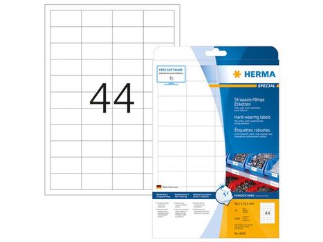 HERMA Etikett HERMA Slitstark48, 3x25, 4mm(1100) (4690)