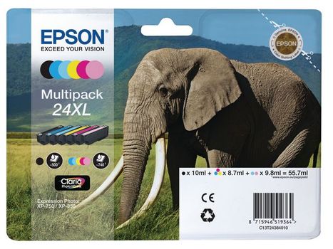 EPSON Ink Cart/24XL Elephant Multi 6clrs RS (C13T24384010)