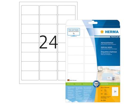 HERMA Etikett HERMA Adress 63, 5x33, 9mm 600/FP (4500)