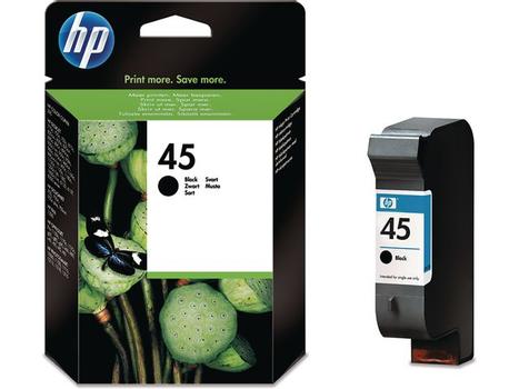 HP 45 original ink cartridge black high capacity 42ml 930 pages 1-pack (51645AE)
