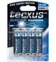 TECXUS batteri AA alkaline LR 6   blister med 4 batterier