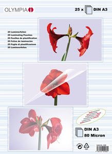 OLYMPIA 1x25 Laminating pouches DIN A3 80 micron (9182)