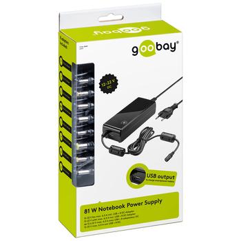 GOOBAY 81 W Notebook Power Supply. 12-22V. Black (55001)