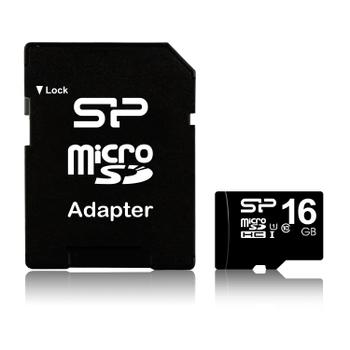 SILICON POWER Micro Sdhc 16Gb Klass 10 + Adapter  (SP016GBSTH010V10-SP)