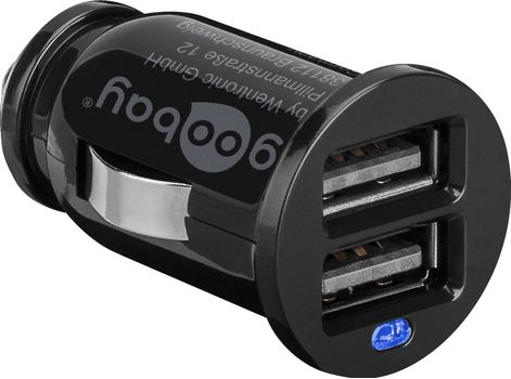 GOOBAY Dual USB car charger 2.1A Black (44177)