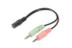 ASSMANN Electronic Audio Headset Adapter Cable 3.5 mm stereo (4-Pin) Factory Sealed